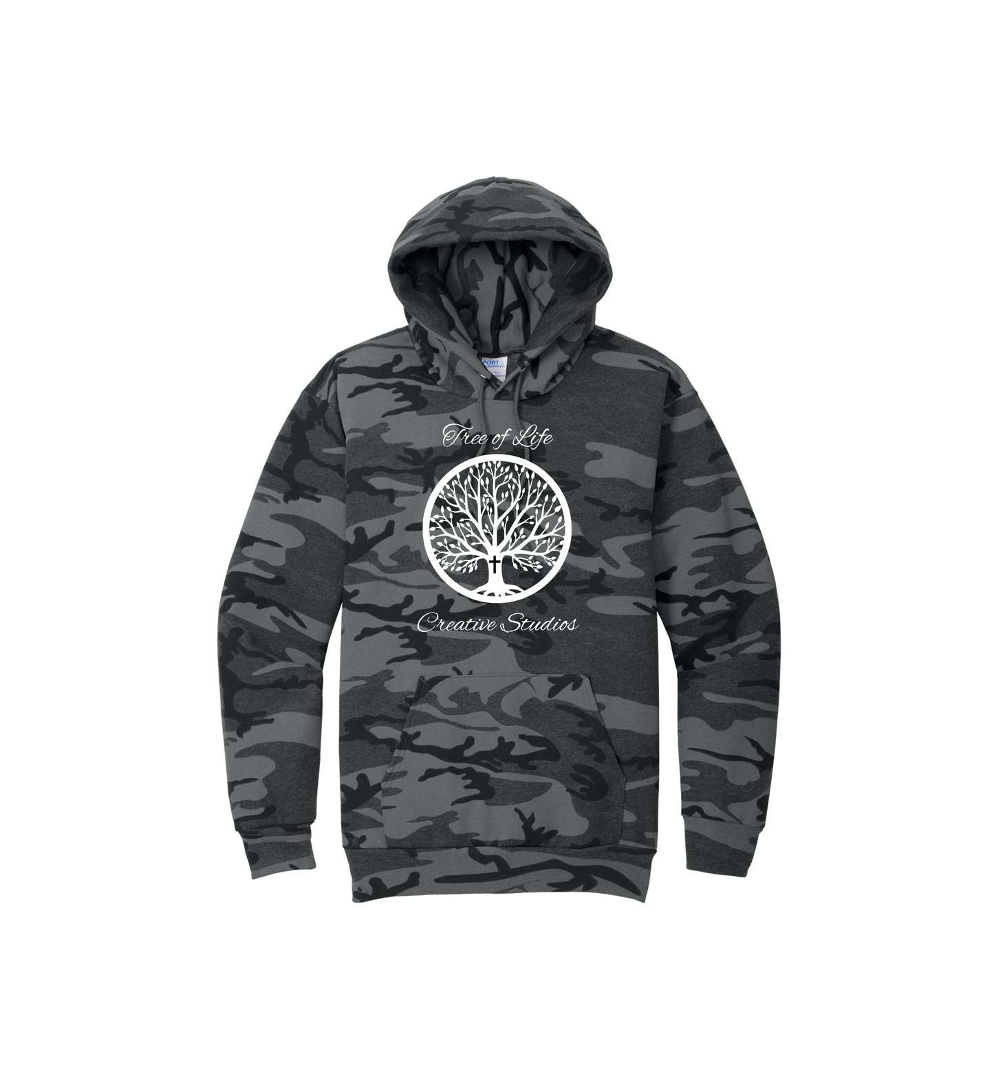 Tree of Life Adult Port & Company® Core Fleece Camo Pullover Hooded Sweatshirt